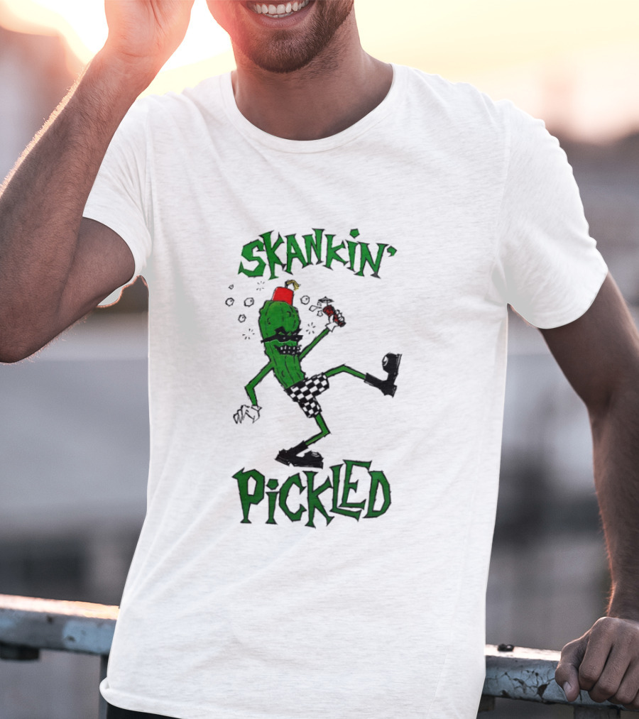 Skankin' Pickle Dancing Cartoon Character Fun Novelty T-Shirt