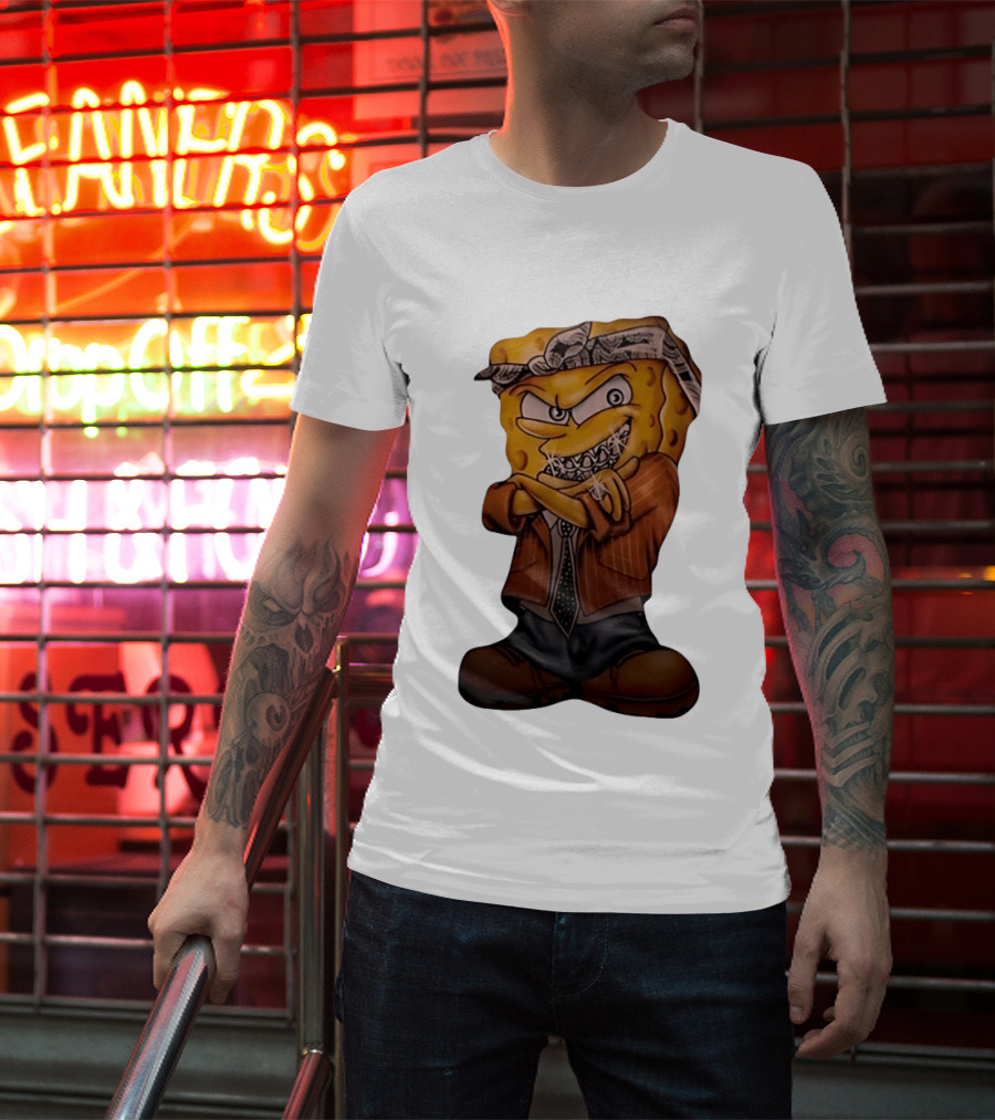 SquarePants Registered Flex Offender Gangster With Bandana And Bling T-Shirt