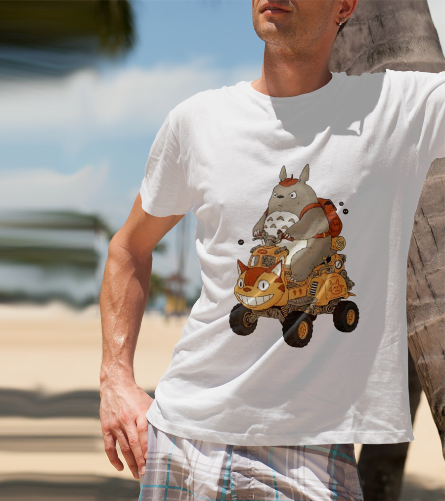 Totoro Catbus Forest Spirit Off Road Adventure T-Shirt