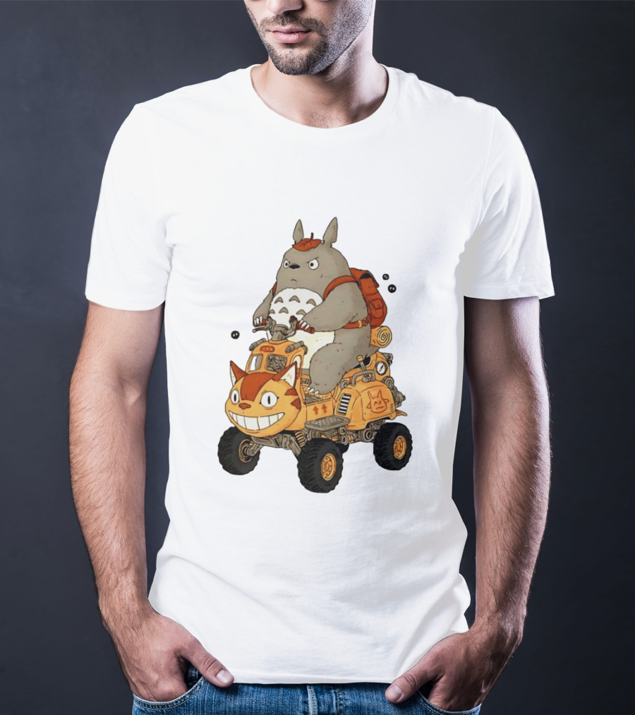 Totoro Catbus Forest Spirit Off Road Adventure T-Shirt