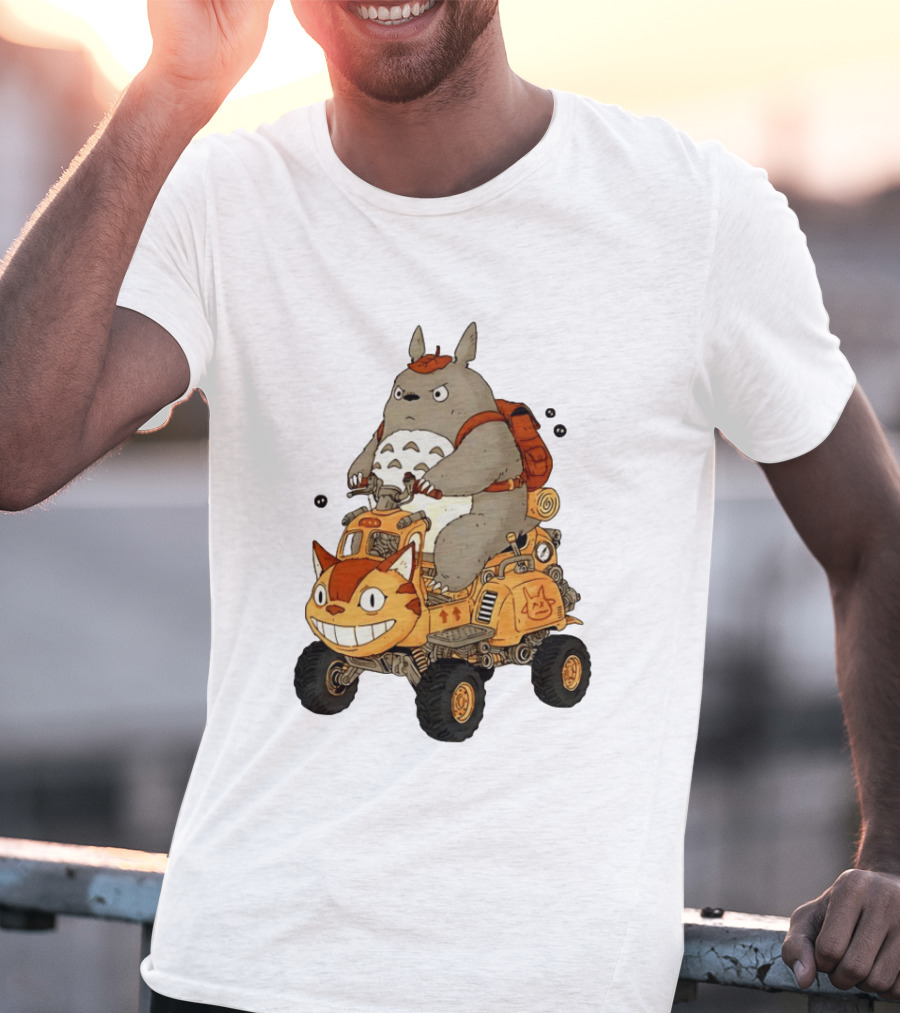 Totoro Catbus Forest Spirit Off Road Adventure T-Shirt