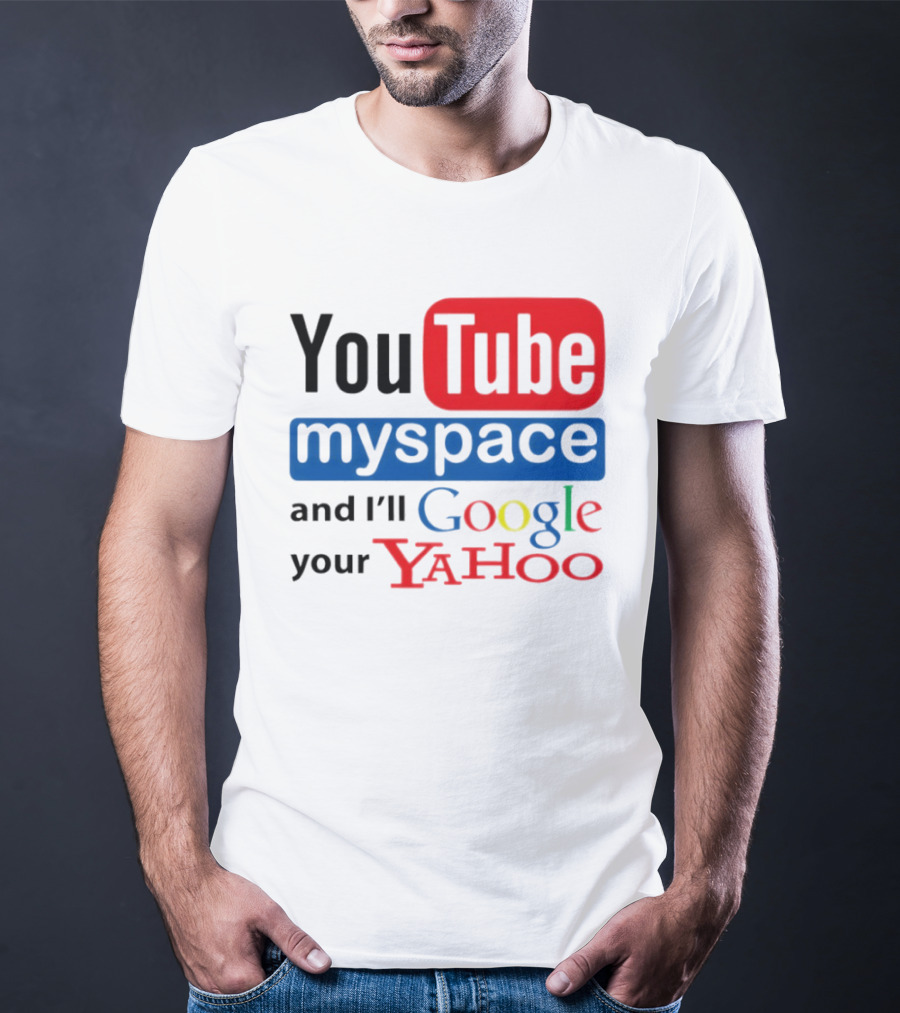 YouTube Myspace Google Yahoo Internet Humor Retro Tech T-Shirt