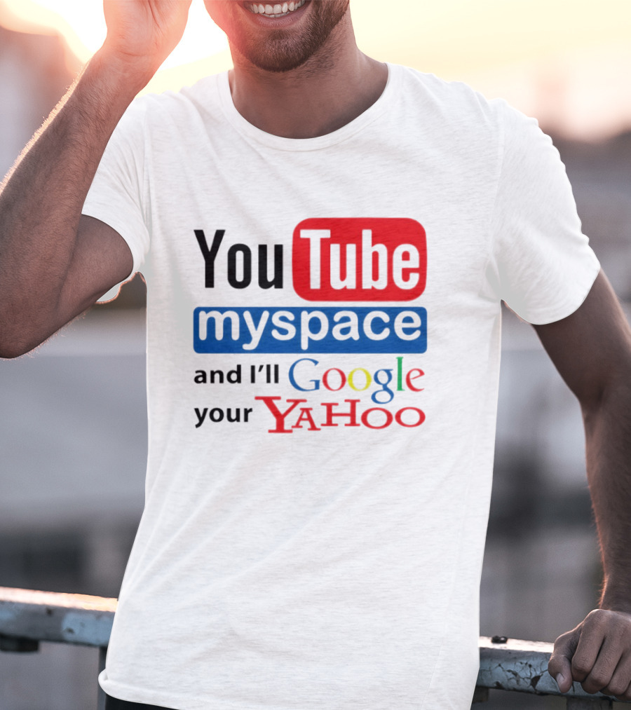 YouTube Myspace Google Yahoo Internet Humor Retro Tech T-Shirt