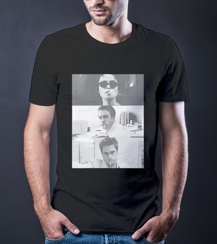 Brad Pitt Edward Norton Marla Film 1999 Smoking Scenes T-Shirt