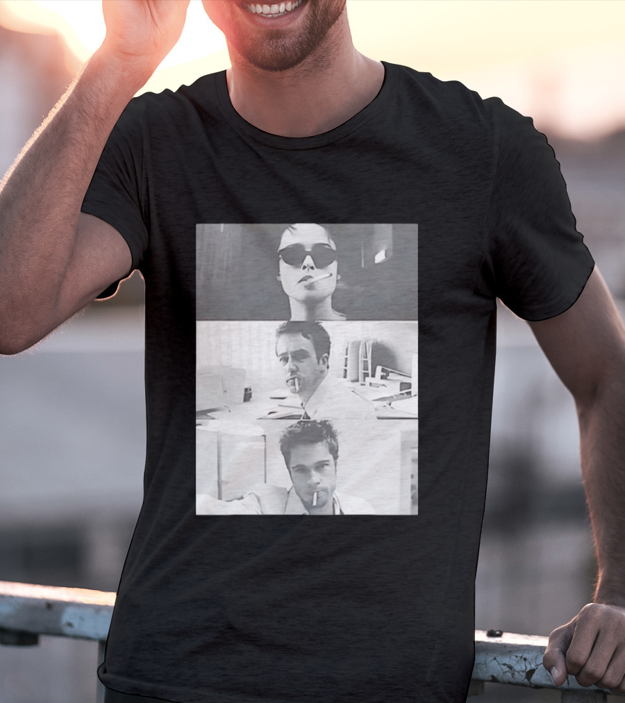 Brad Pitt Edward Norton Marla Film 1999 Smoking Scenes T-Shirt