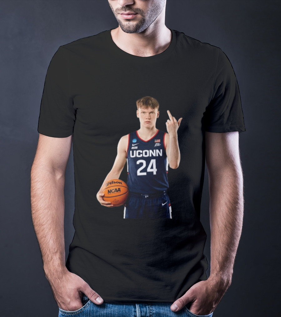 Braylon Mullins UConn Huskies 24 NCAA Basketball Middle Finger T-Shirt