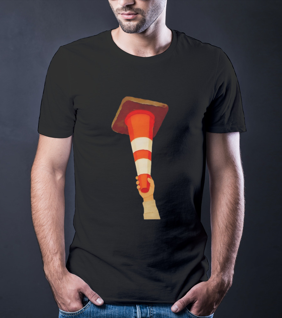 Hoist The Cone Traffic Symbol Celebration T-Shirt