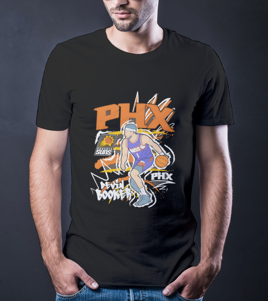 Phoenix Suns Devin Booker PHX Basketball Player T-Shirt