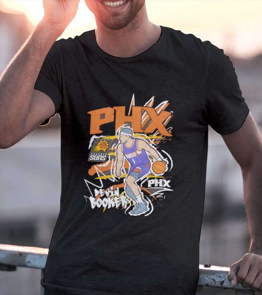 Phoenix Suns Devin Booker PHX Basketball Player T-Shirt