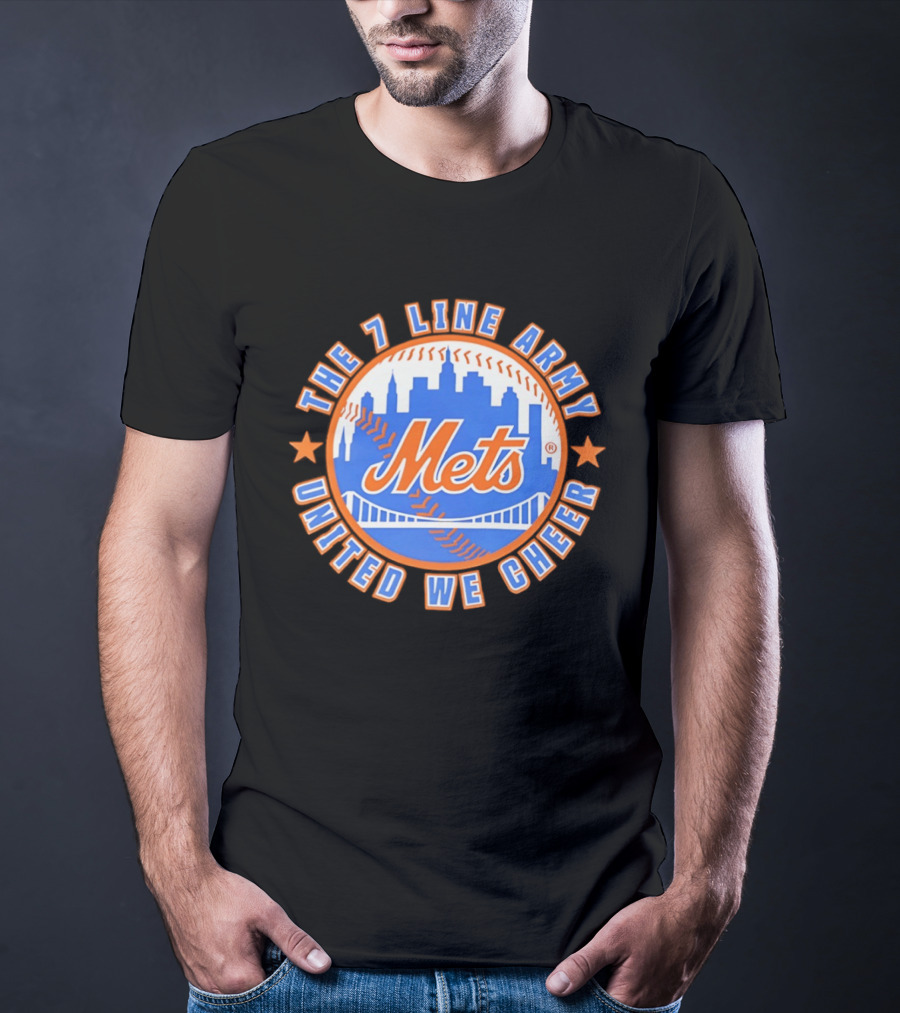 New York Mets The 7 Line Army United We Cheer T-Shirt
