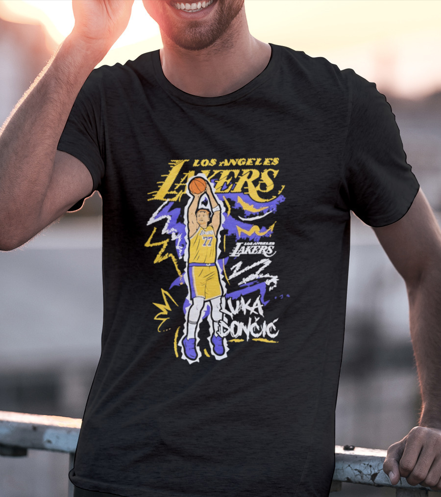 Luka Dončić Los Angeles Lakers 77 Basketball NBA T-Shirt