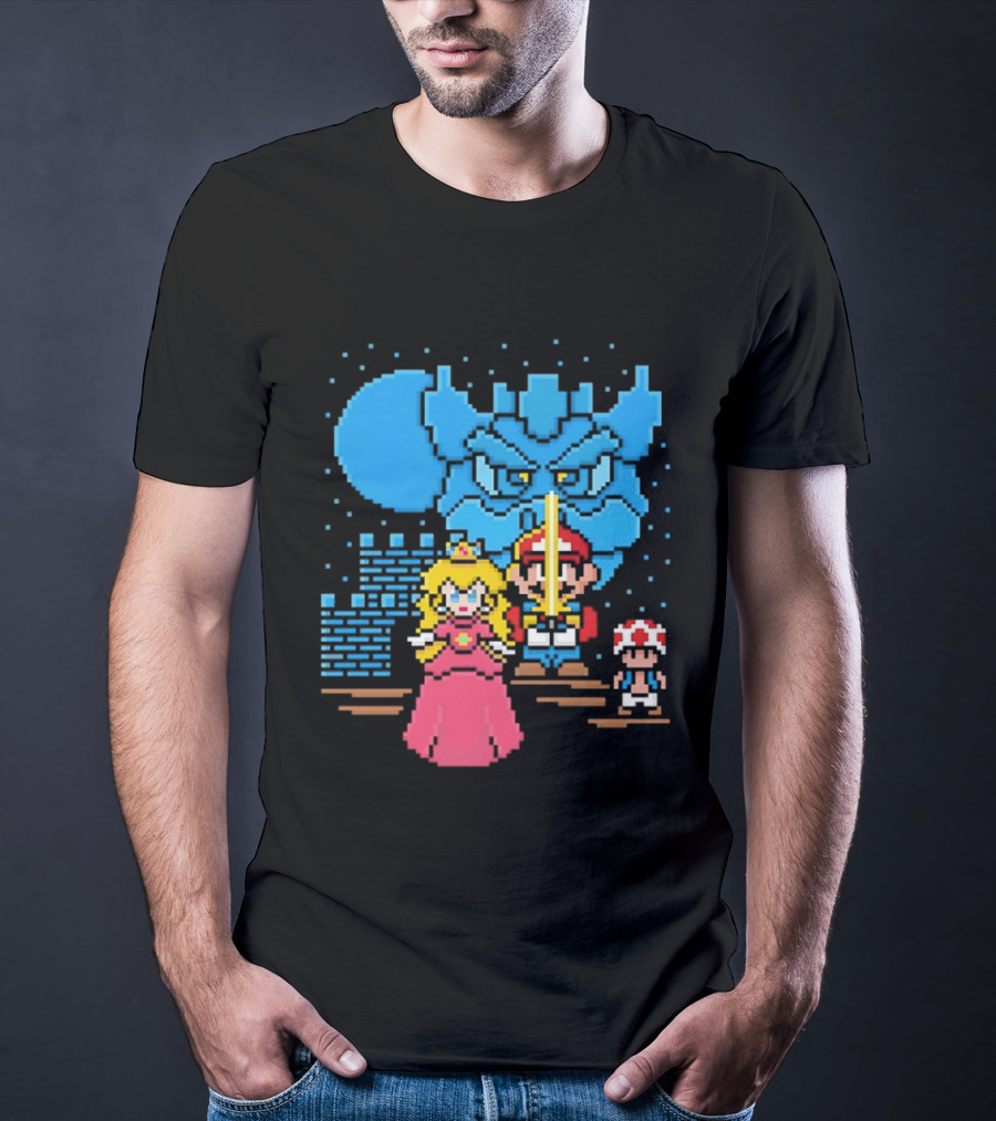 Super Mario Bros Star Wars Crossover With The Brothers Hildebrandt Pixel T-Shirt