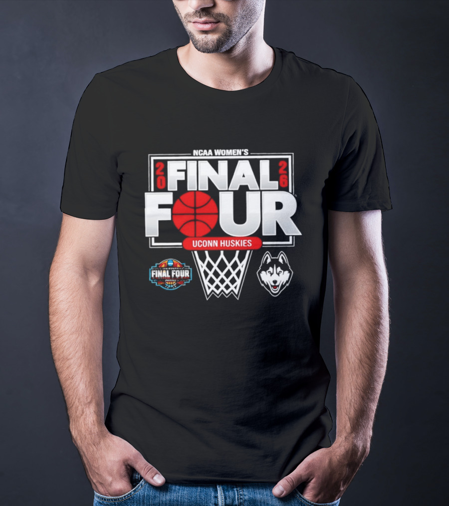 NCAA Men's Final Four 2026 UConn Huskies Basketball T-Shirt