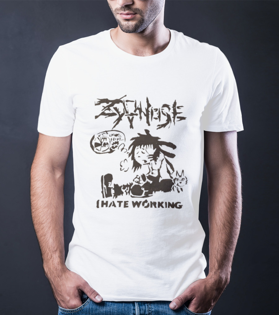 Zekanysee Cat I Hate Working T-Shirt