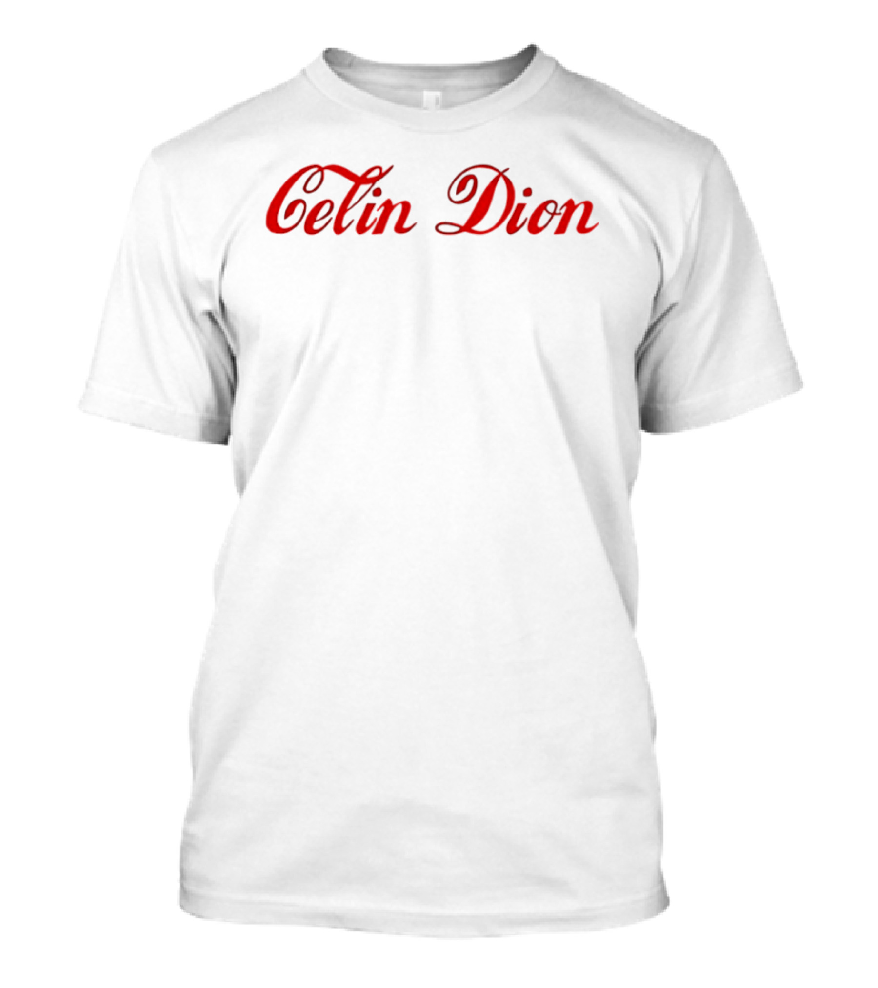 Celine Dion Coca Cola Vintage Style Bold Red Script T-Shirt