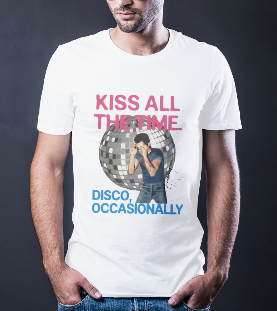 Kiss All The Time Disco Occasionally Retro Style Music Dance T-Shirt