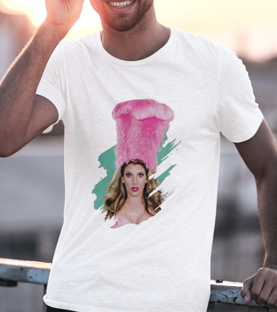 Maren Wade Showgirl Confessions Pink Feather Headdress T-Shirt