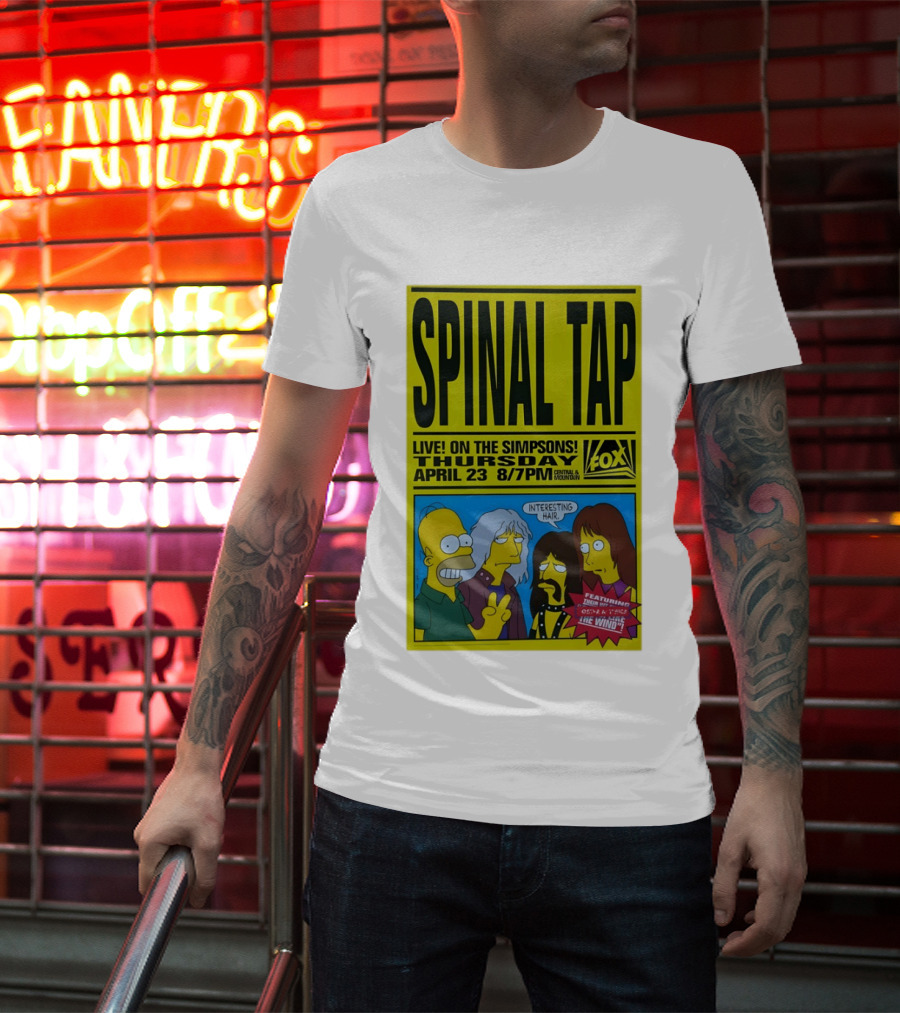 Spinal Tap Live On The Simpsons Thursday April 23 Fox 8 7pm With Interesting Hair T-Shirt