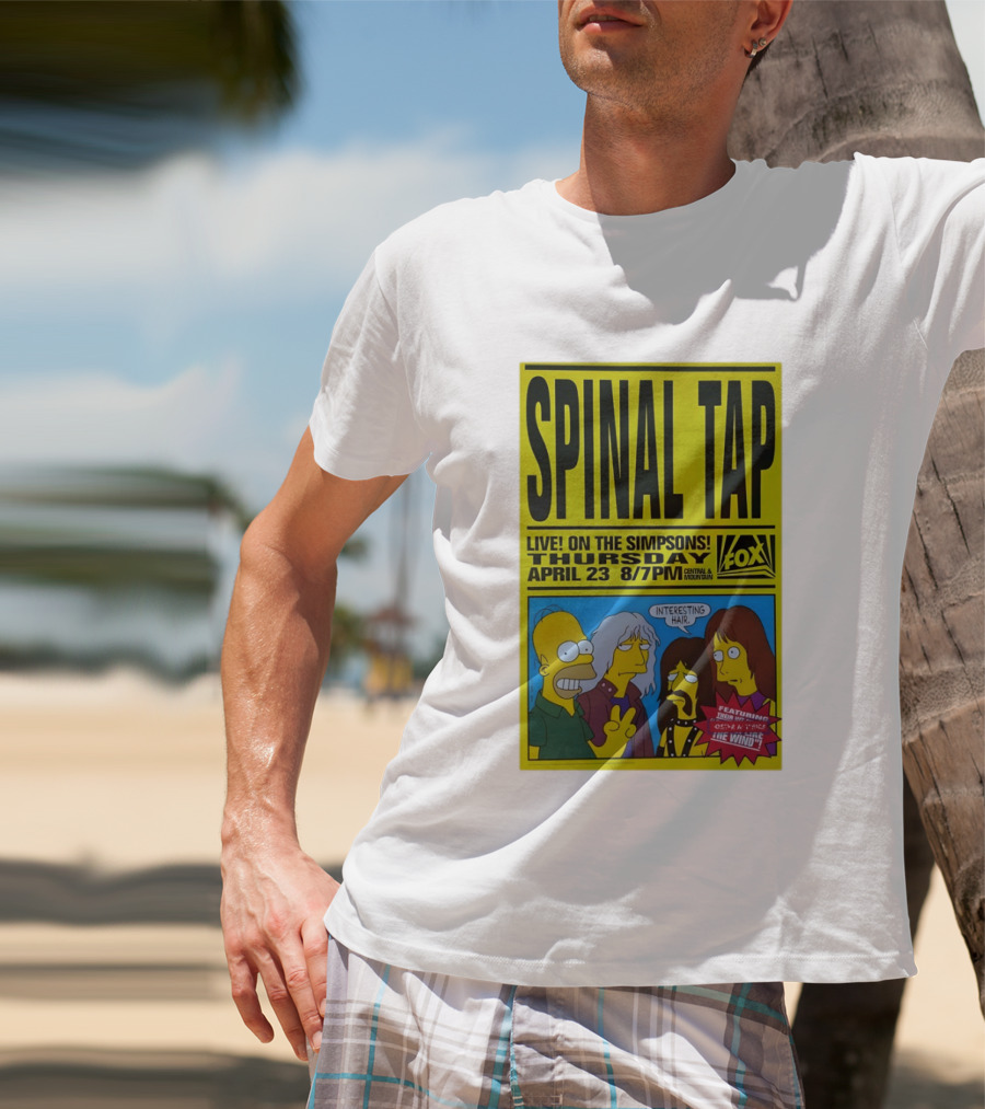 Spinal Tap Live On The Simpsons Thursday April 23 Fox 8 7pm With Interesting Hair T-Shirt