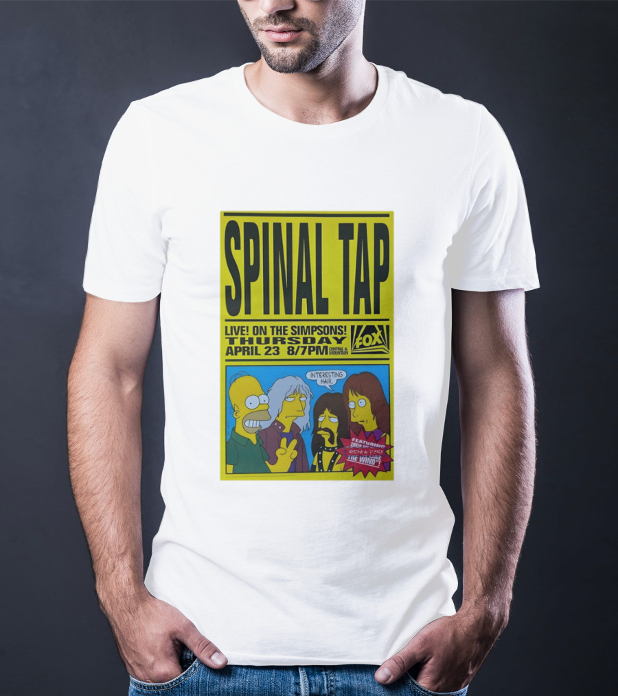 Spinal Tap Live On The Simpsons Thursday April 23 Fox 8 7pm With Interesting Hair T-Shirt