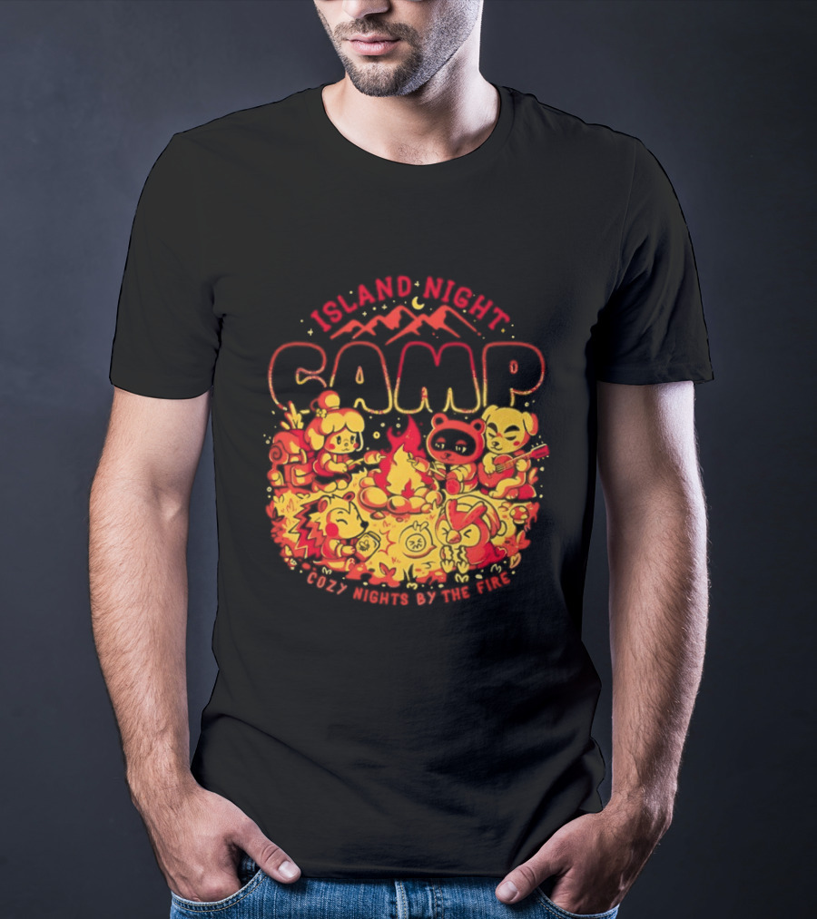 Island Night Camp Adventures With K.K. Slider And Blathers T-Shirt