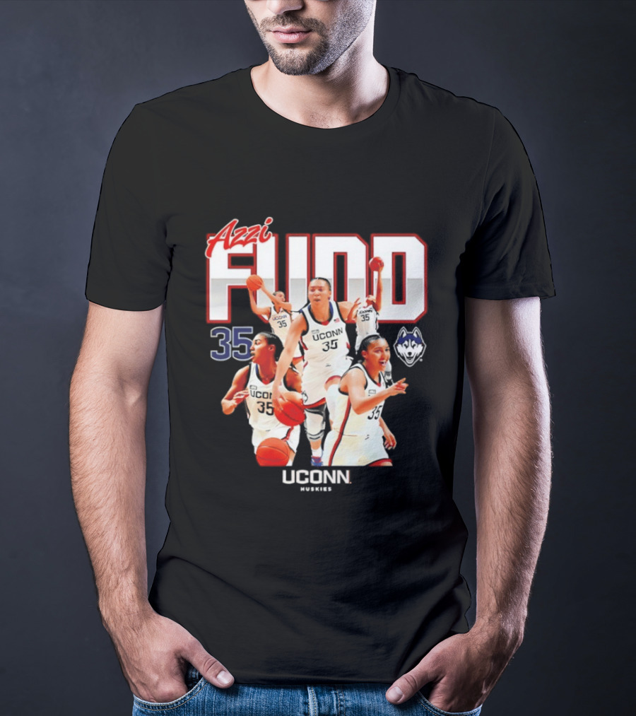 Azzi Fudd UConn Number 35 Huskies Basketball UConn Huskies T-Shirt