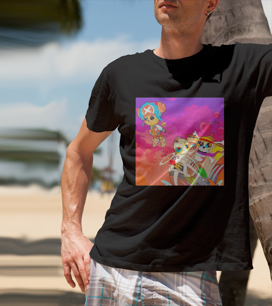 Choppers One Piece Graduation Colorful Adventure Scene T-Shirt
