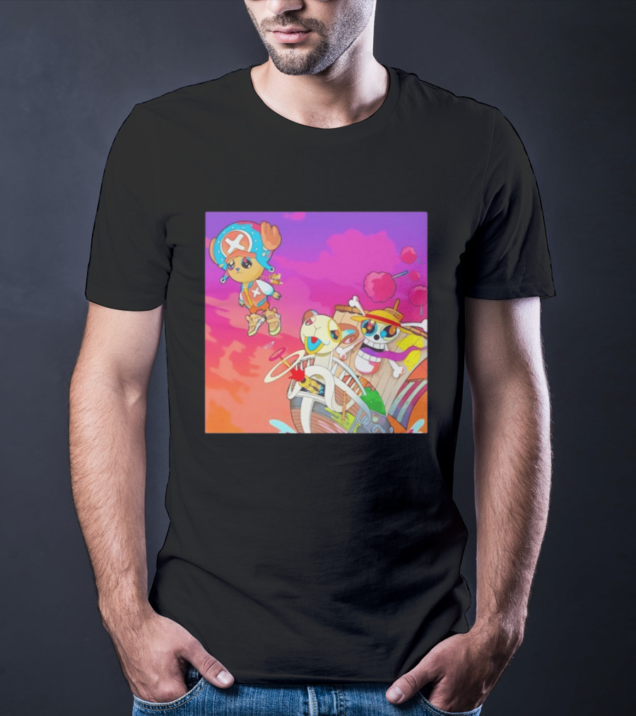 Choppers One Piece Graduation Colorful Adventure Scene T-Shirt