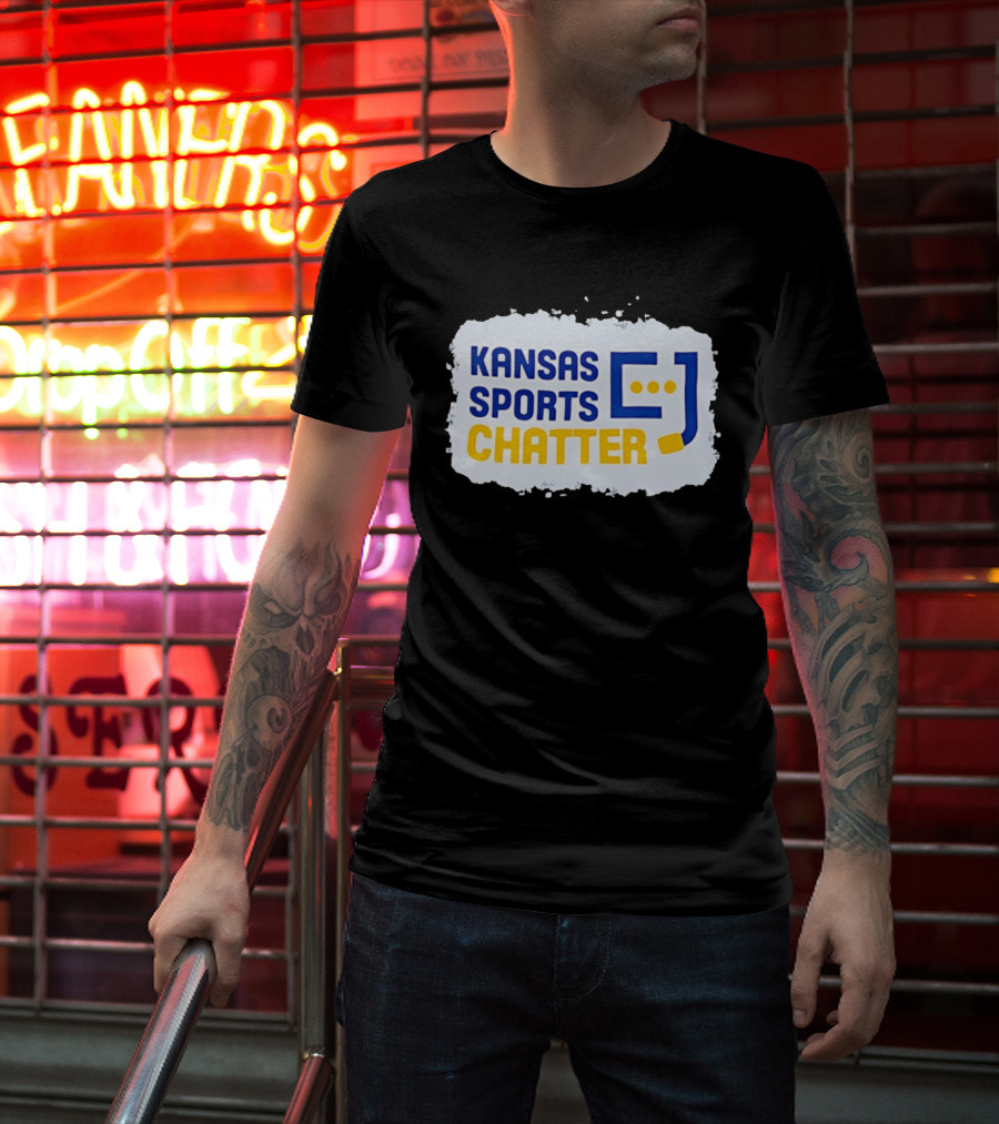 Kansas Sports Chatter Hockey Stick And Speech Bubbles T-Shirt