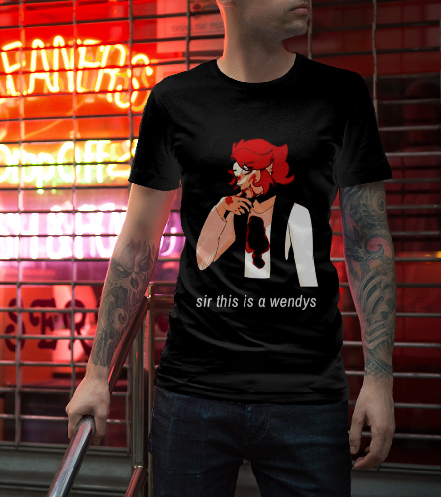 Sir This Is A Wendys Red Haired Character With White T-Shirt
