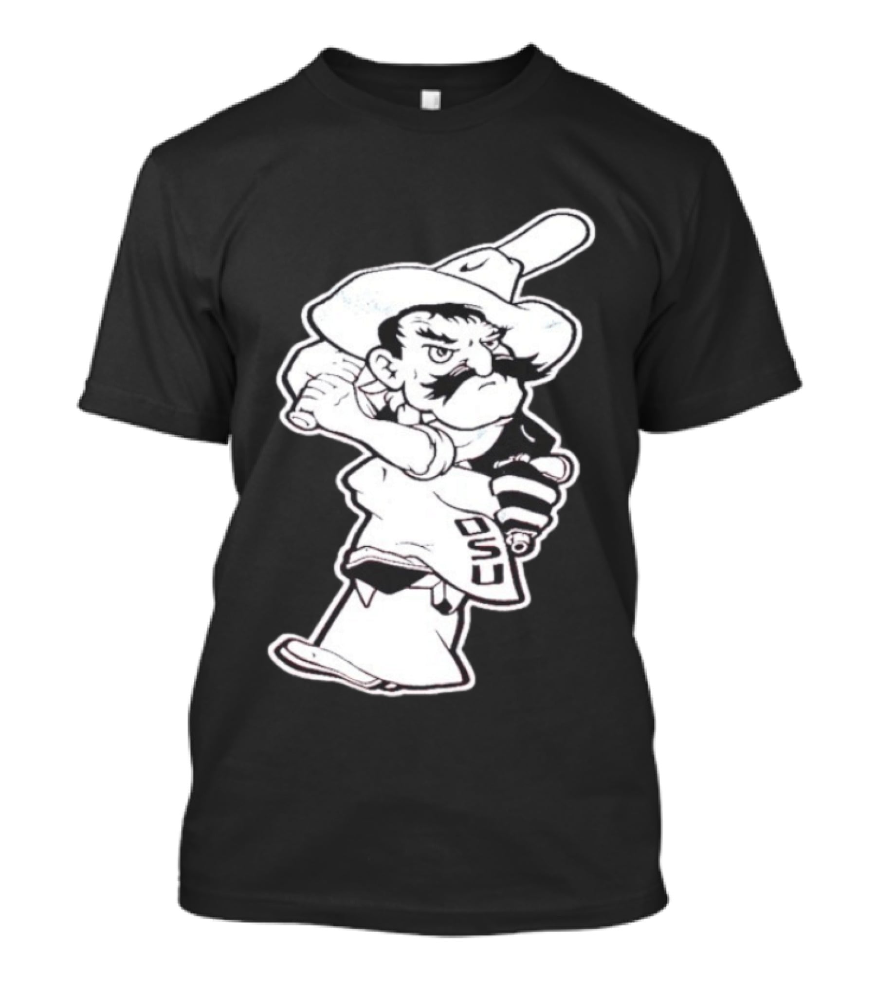 Pistol Pete Pitching OSU Cowboy Baseball T-Shirt
