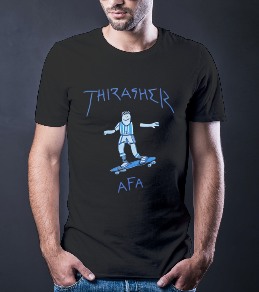 Thrasher Gonz AFA Skateboarder Cartoon T-Shirt