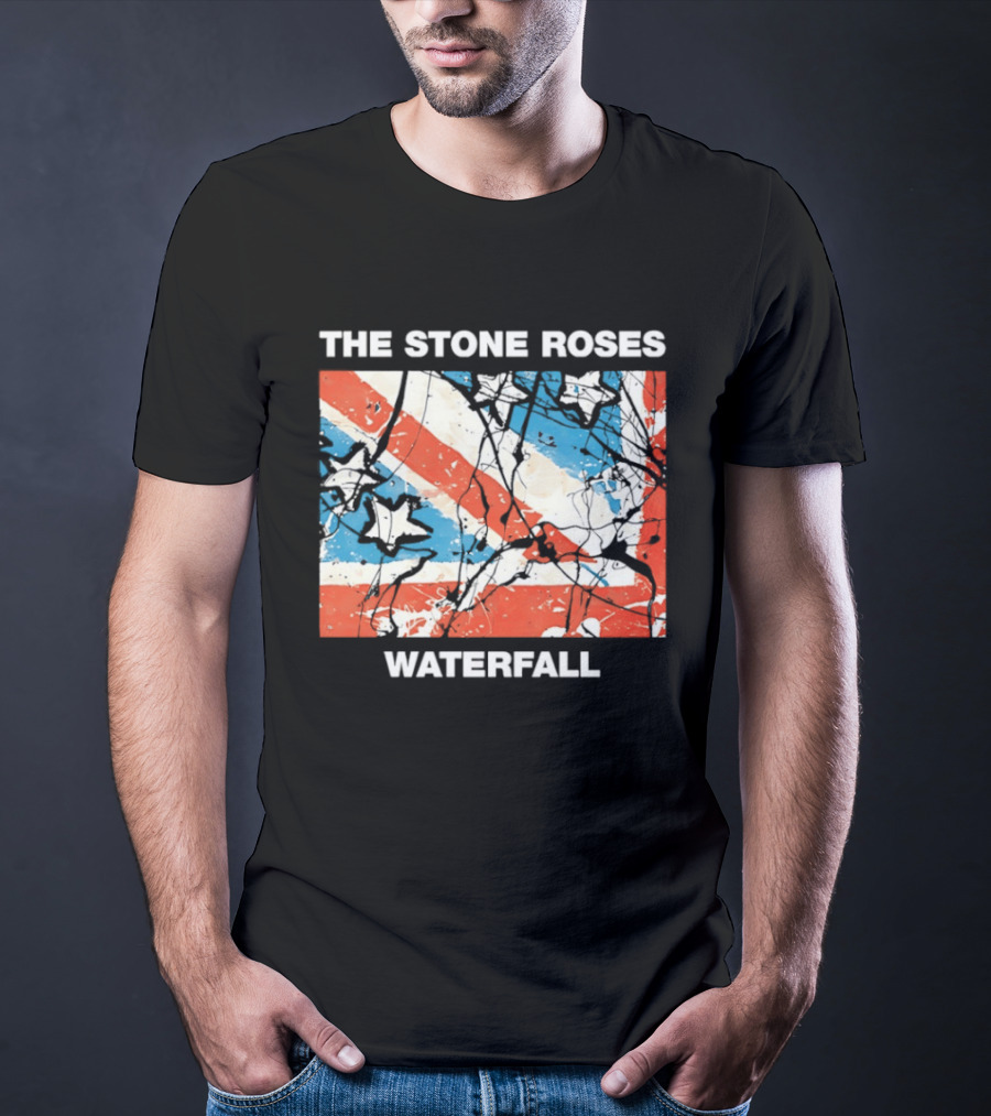 The Stone Roses Waterfall Flag Stars Union Jack T-Shirt