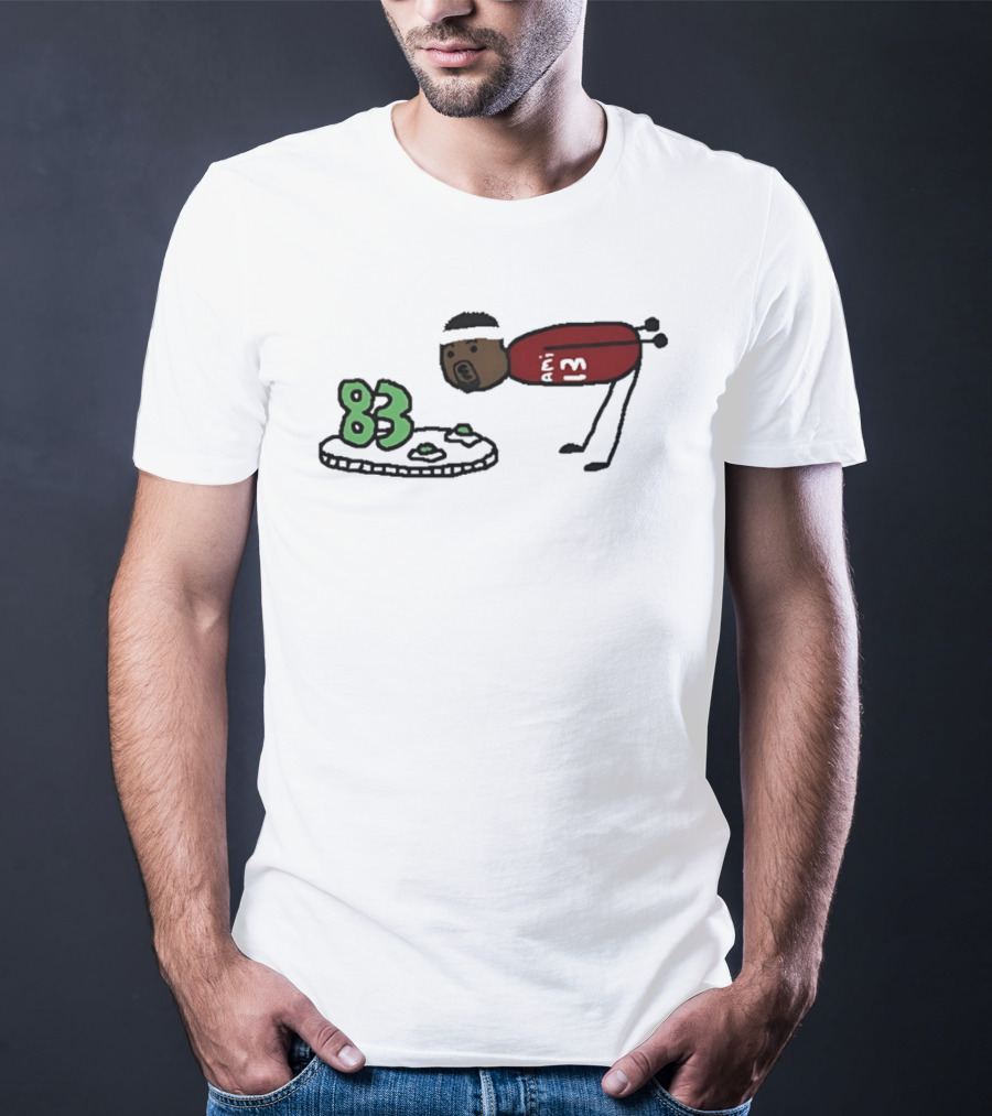 Bam Adebayo Miami Heat Player Art With Number 83 T-Shirt