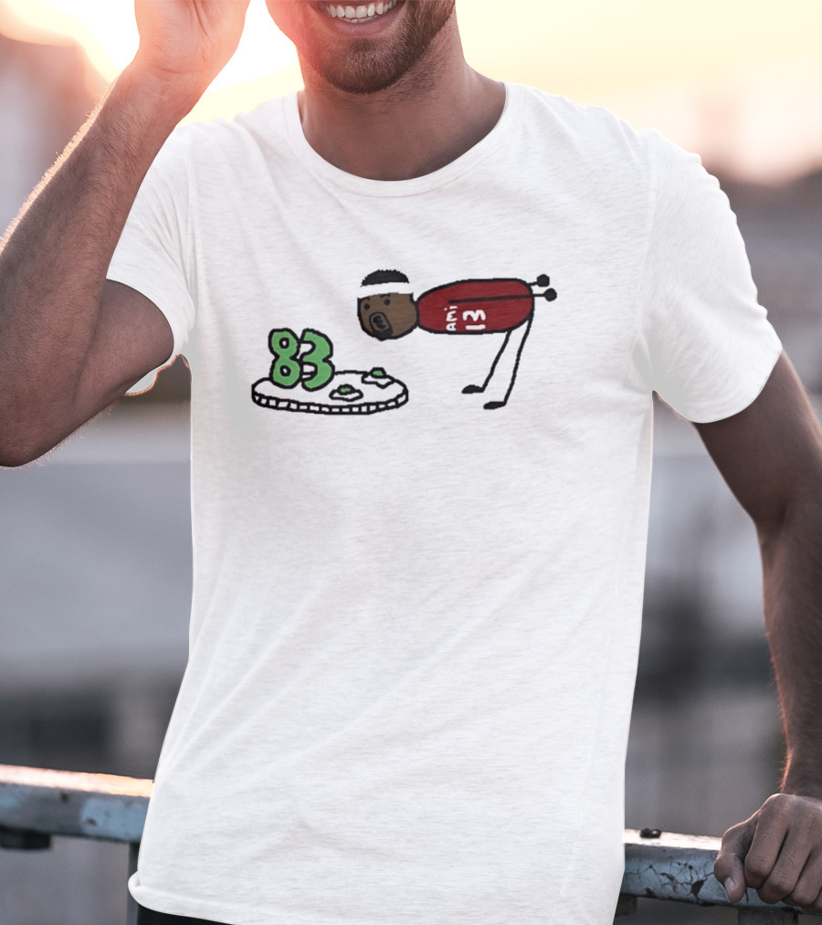 Bam Adebayo Miami Heat Player Art With Number 83 T-Shirt