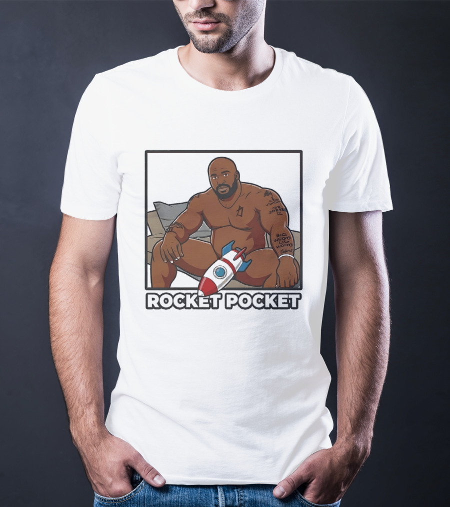 ROCKET POCKET Barry Wood Cartoon T-Shirt