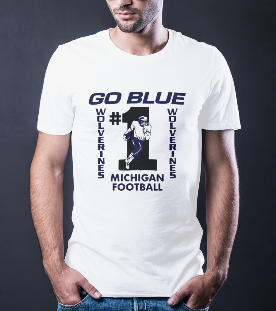 Michigan Wolverines #1 Football Go Blue T-Shirt