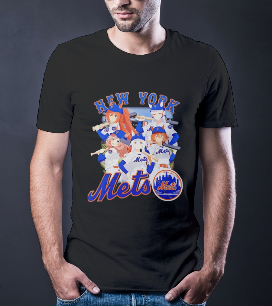 New York Mets Anime Characters Baseball Team T-Shirt