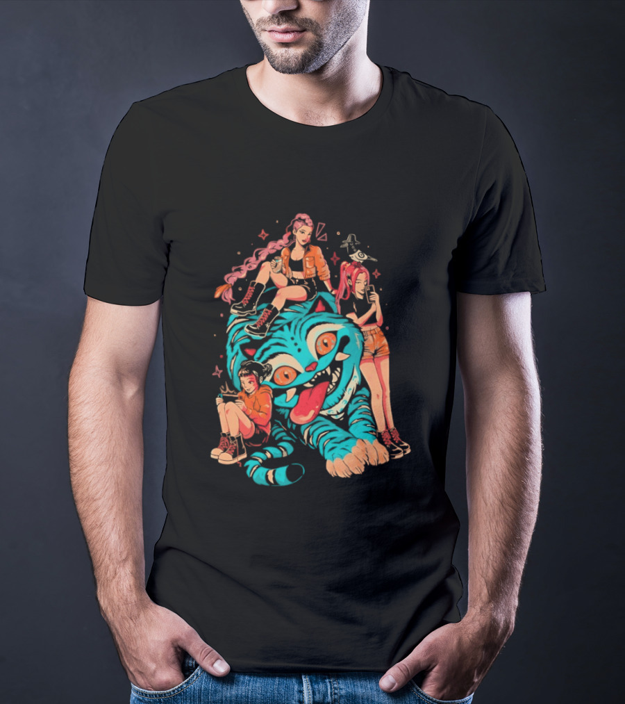 Demon Pillow KPop Demon Hunters Rumi Mira Zoey Derpy Tiger Sussy T-Shirt