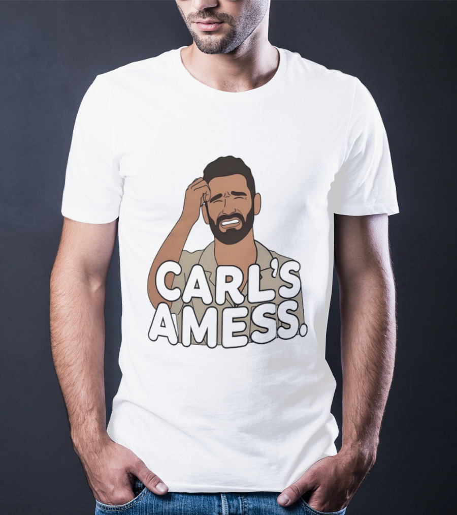 Carl's A Mess Carl Radke Summer House Humor Face T-Shirt