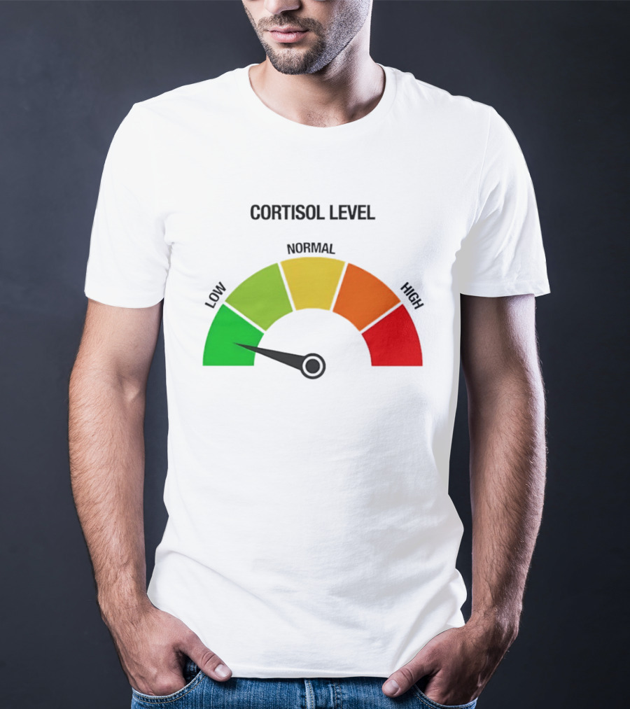 Cortisol Level Low Stress Indicator Gauge T-Shirt