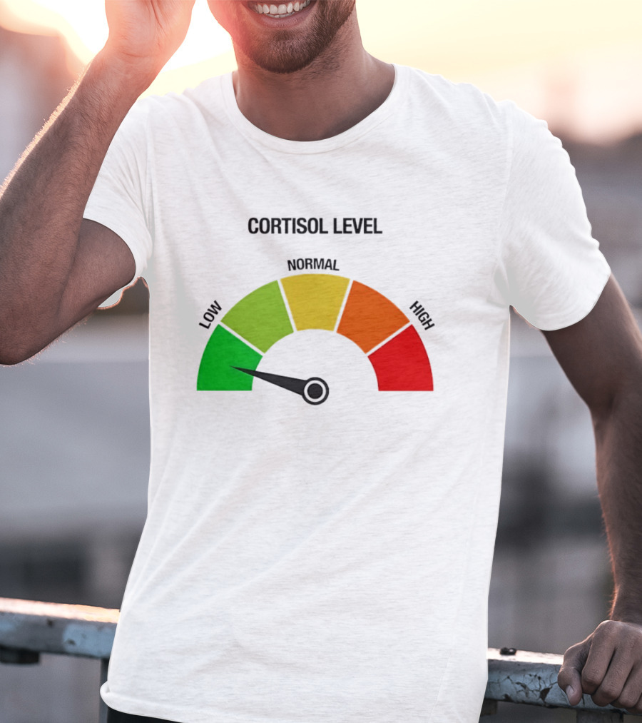 Cortisol Level Low Stress Indicator Gauge T-Shirt