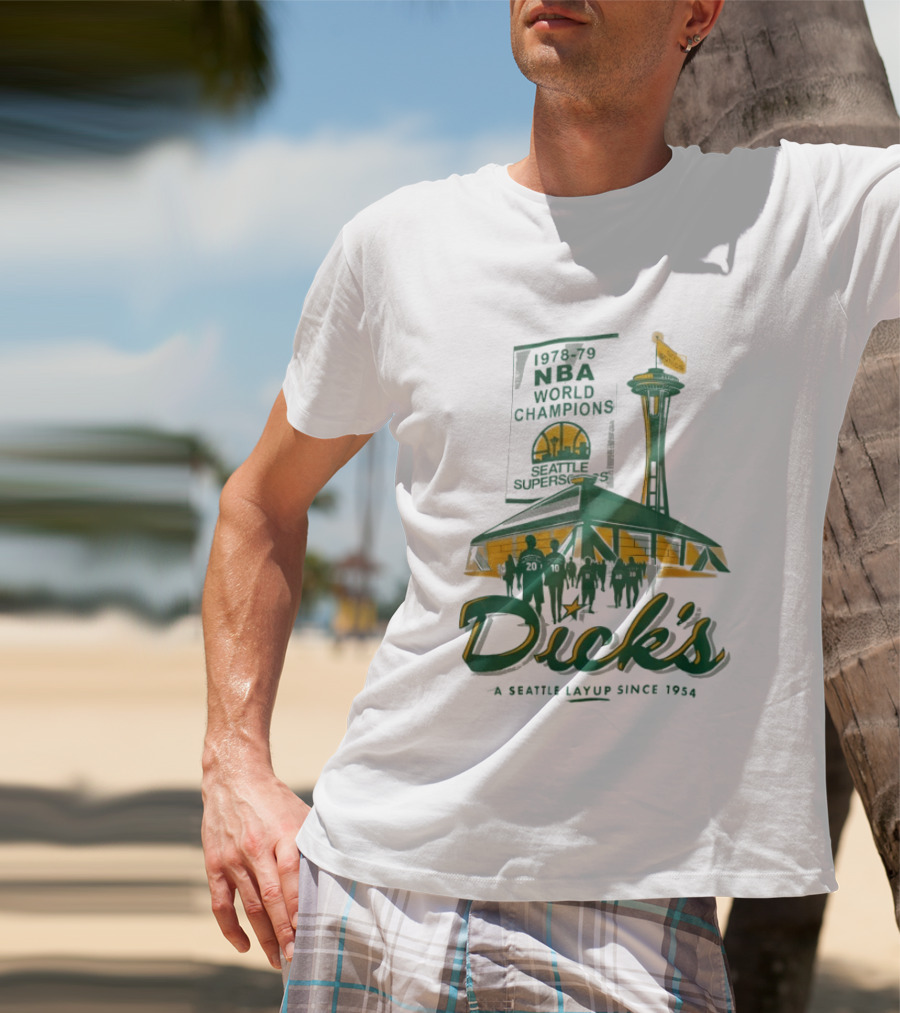 Dick's Seattle Supersonics Skyline 1979 NBA World Champions Since 1954 T-Shirt