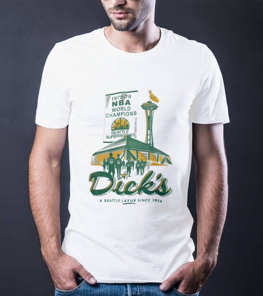 Dick's Seattle Supersonics Skyline 1979 NBA World Champions Since 1954 T-Shirt