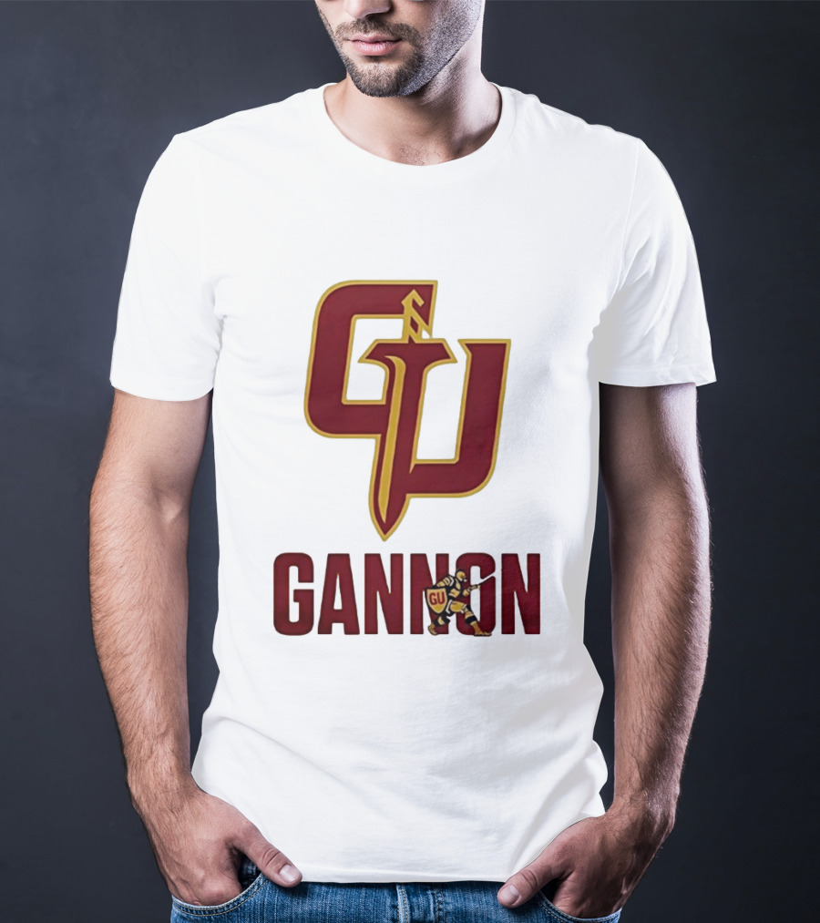 Gannon Golden Knights GU Basketball Logo With Knight T-Shirt