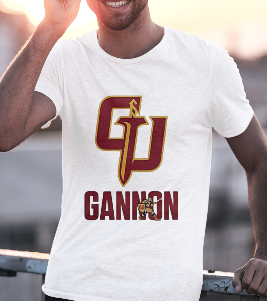 Gannon Golden Knights GU Basketball Logo With Knight T-Shirt