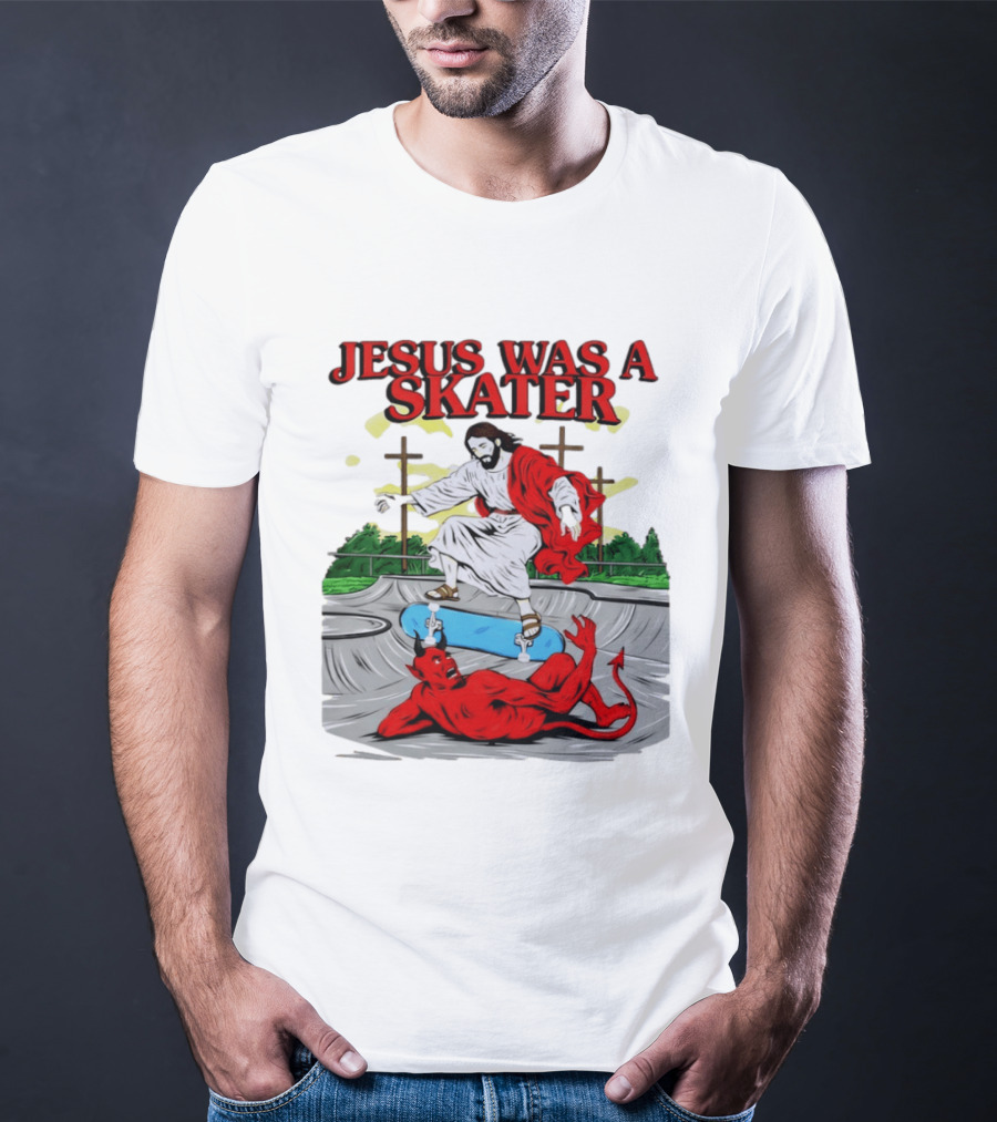 Jesus Was A Skater Vs. Devil Skatepark Showdown T-Shirt