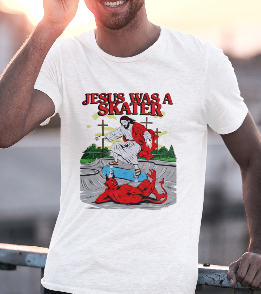 Jesus Was A Skater Vs. Devil Skatepark Showdown T-Shirt