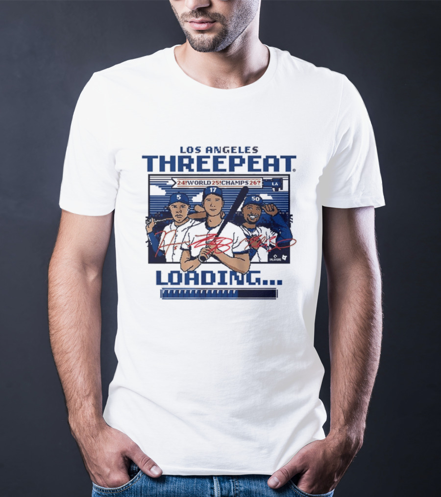 Los Angeles Threepeat World Champs Home Runs Loading T-Shirt