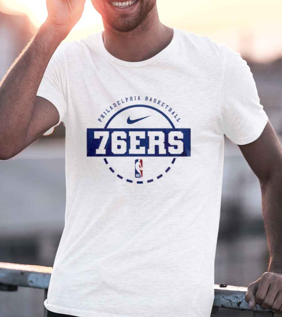 Philadelphia 76ers Snoopy Plays Basketball Forever Not Just When We Win Nike NBA 76ers T-Shirt